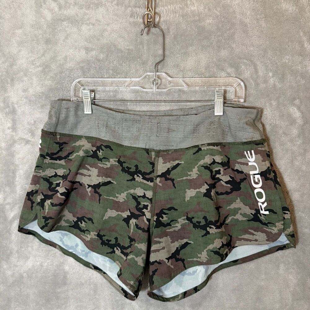 Rogue Men's XL Green Brown Black Camo Print Athletic Shorts